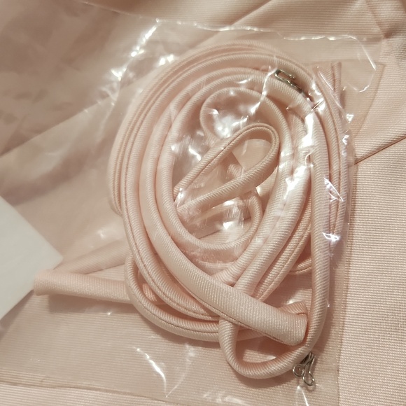 Alfred Sung-Strapless Satin High Low Dress with Pockets - Picture 5 of 7